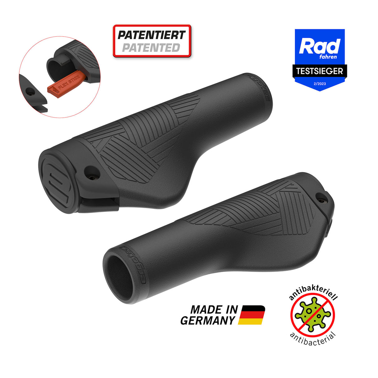 Ergotec Grip Eg-Active Flex (L 135 mm / R 135 mm | Black)