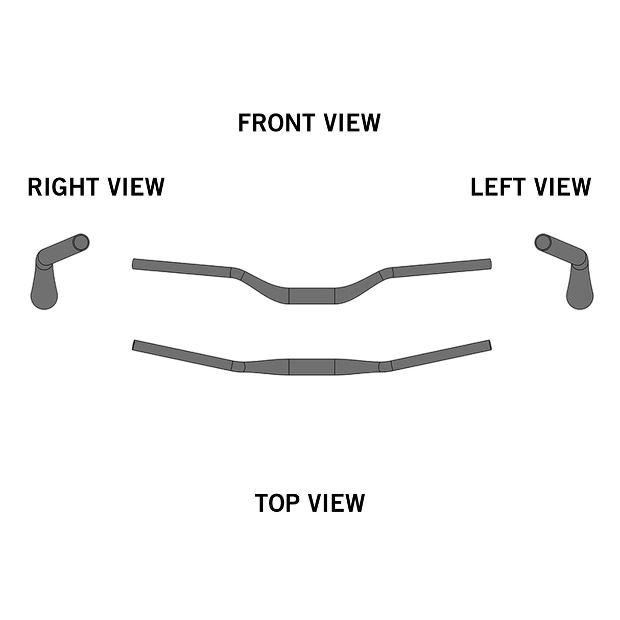 Ergotec Riser Bar 50 (35.0, GW780, GL220, GH50, 12° | Black Sandblasted) - ZEITBIKE