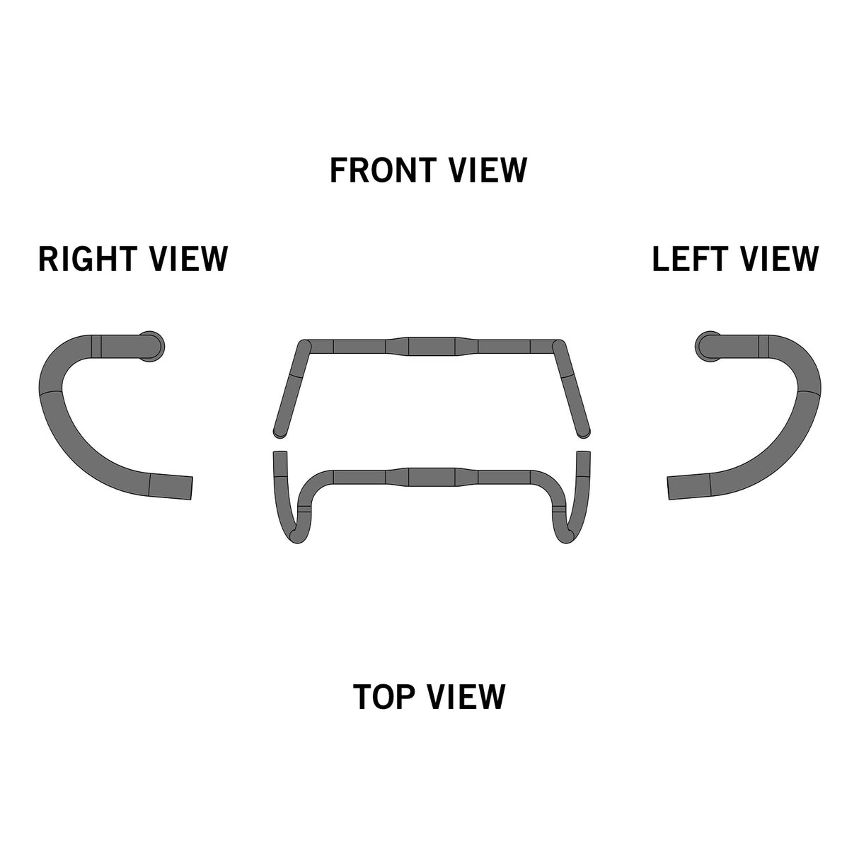 Ergotec Handlebar Randonneur (31.8, GW440mm/510mm, 0, 16° | Black Sandblasted)