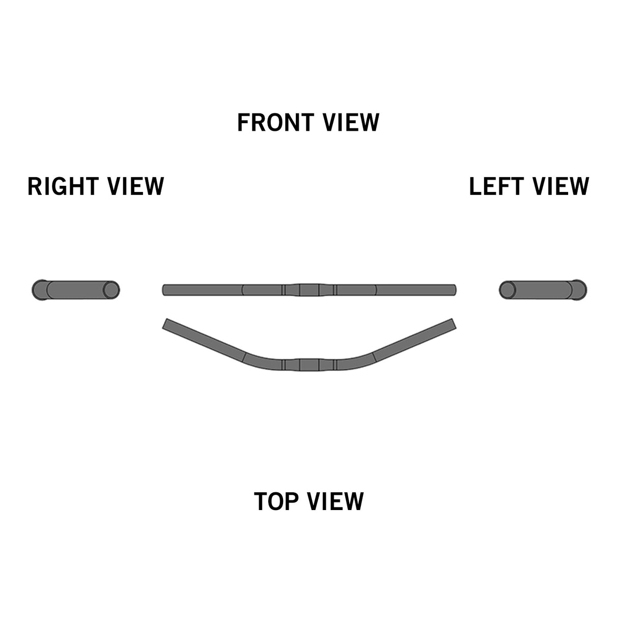 Ergotec Handlebar Moon (25,4 GW605, GL180, GH0, 23° | Black)
