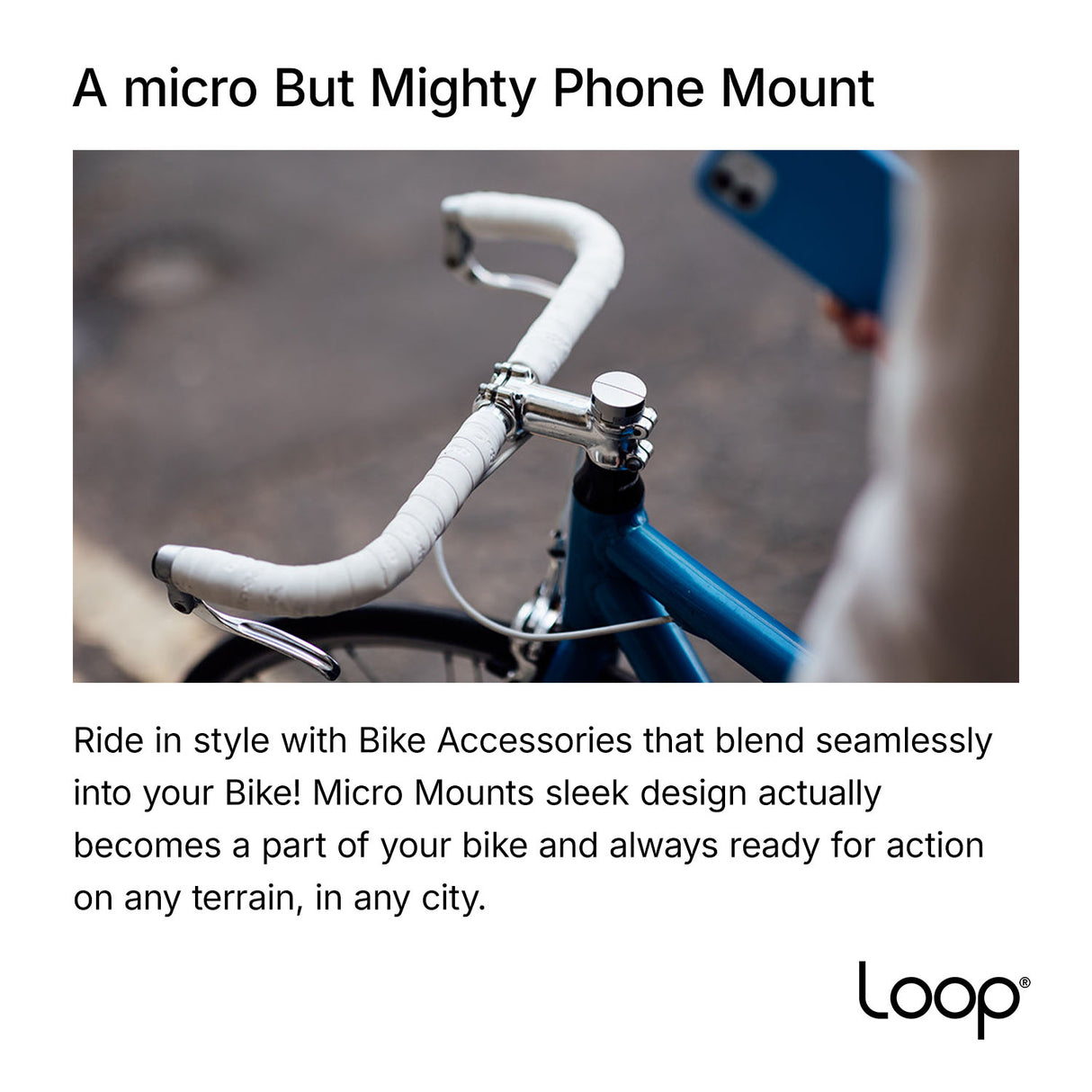 Loop - Micro Mount - Ultra-Compact Stem Cap Phone Mount - ZEITBIKE