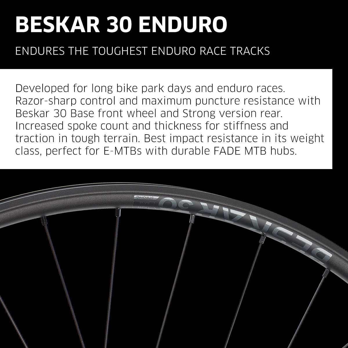 NEWMEN Front Wheel - Beskar 30 strong 29" 32h FADE SP 6B 15-20x110 - Enduro