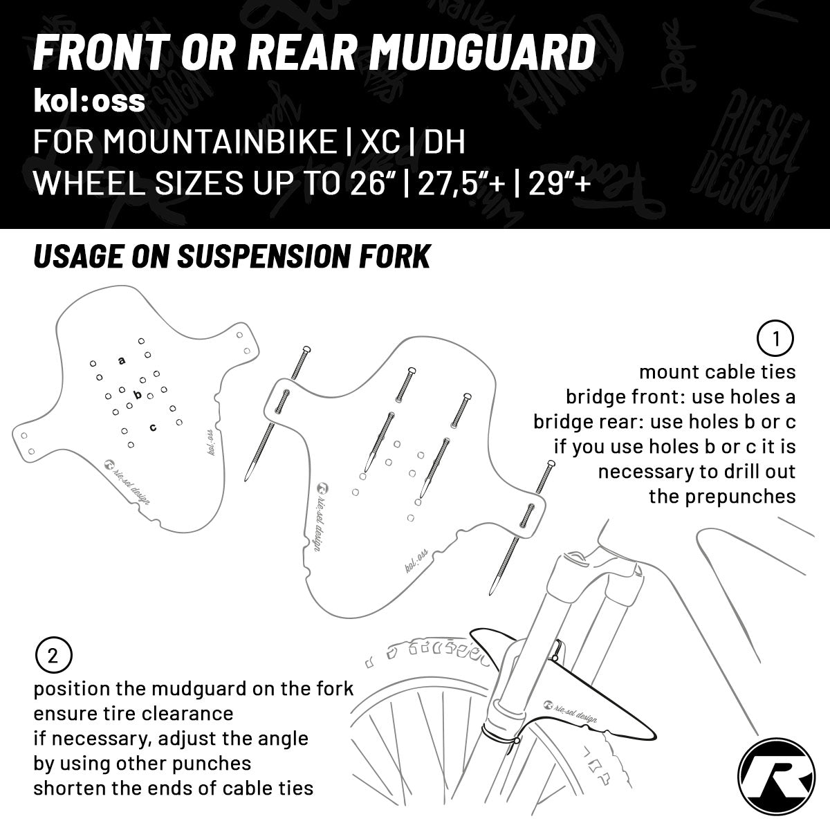 Riesel Design - Front Mudguard - KOL:OSS - ZEITBIKE