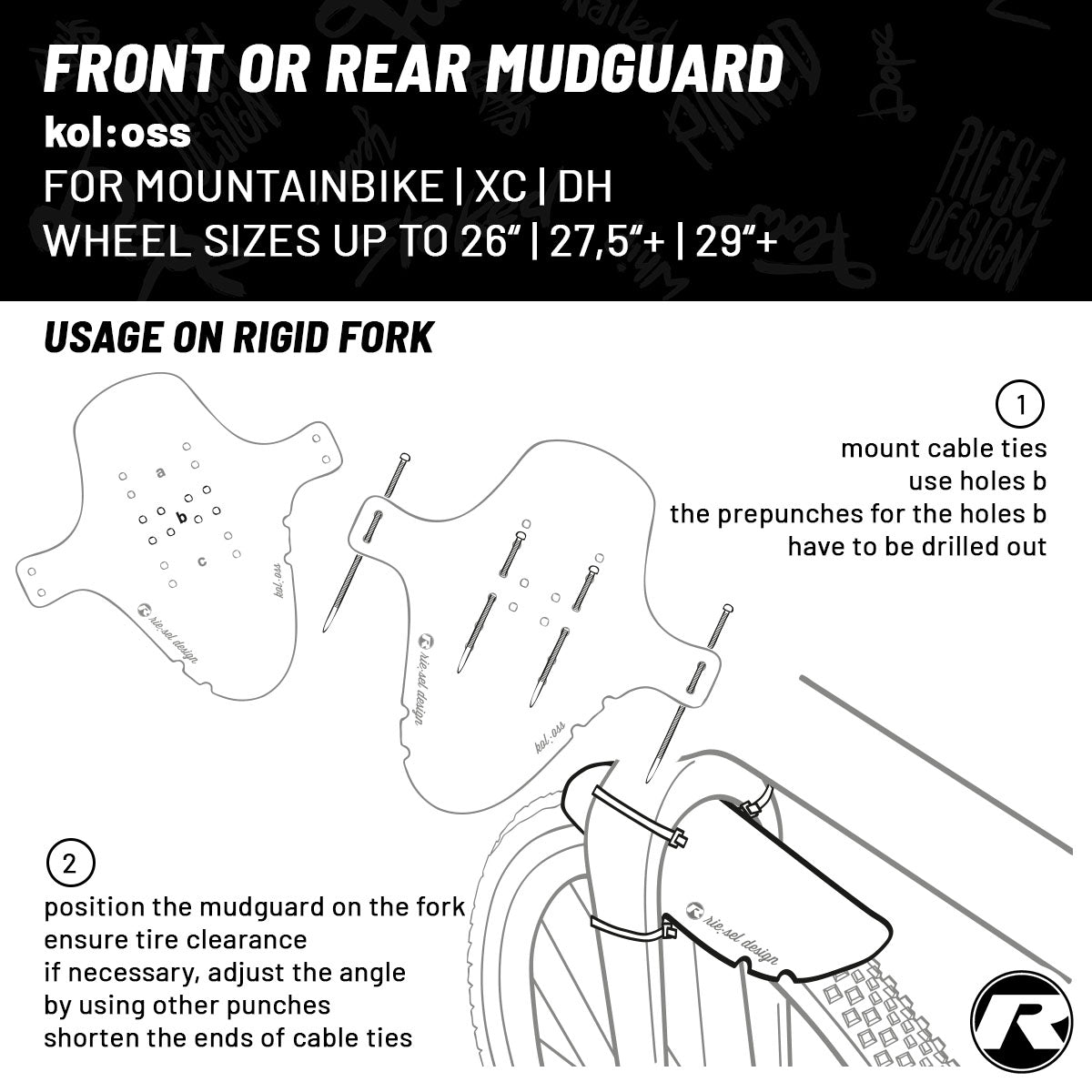 Riesel Design - Front Mudguard - KOL:OSS - ZEITBIKE
