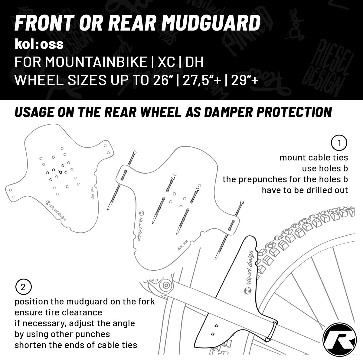 Riesel Design - Front Mudguard - KOL:OSS - ZEITBIKE