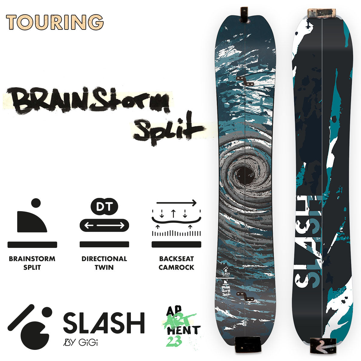 Slash by GiGi - Brainstorm Split Snowboard - ApARTment