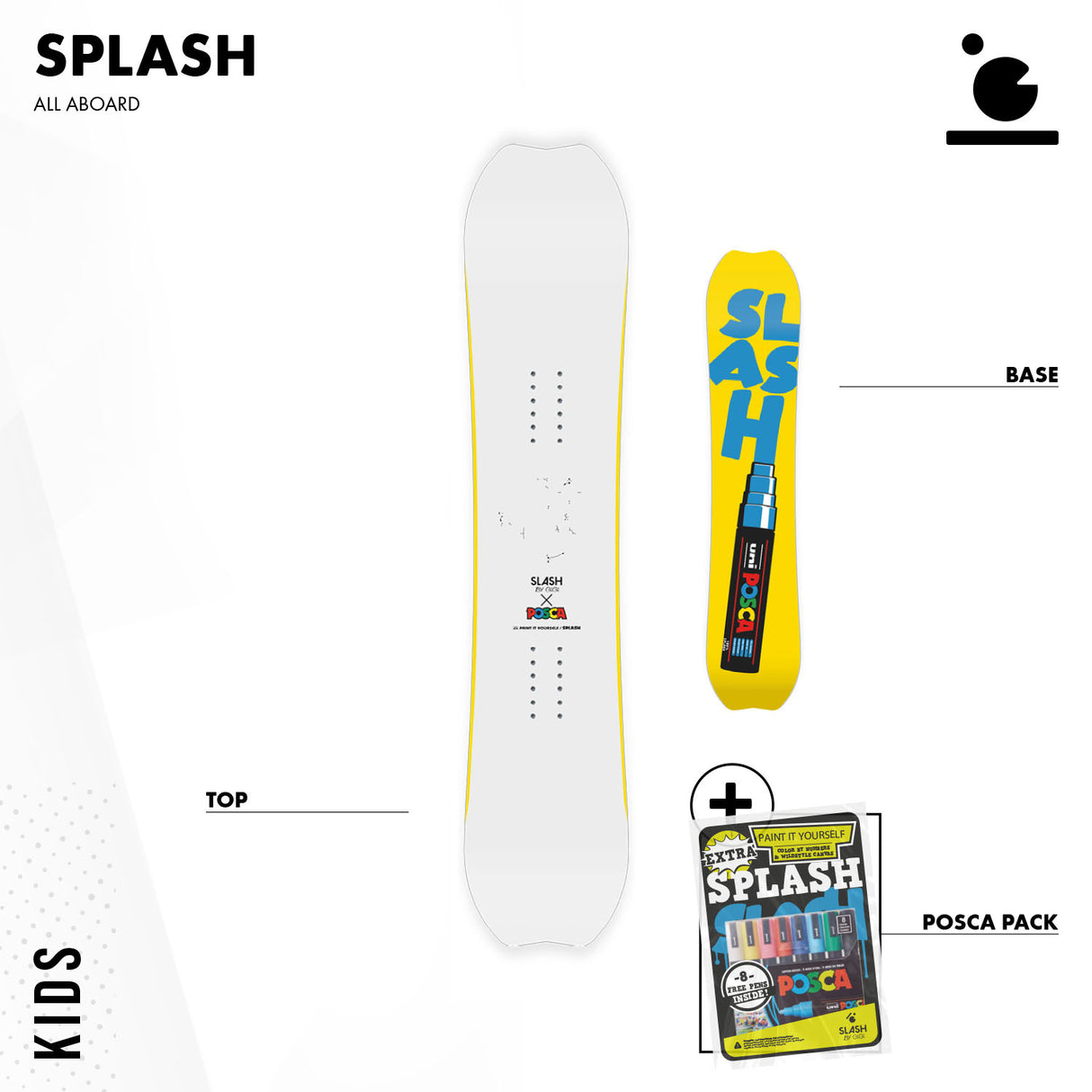 Slash by GiGi - Splash Twin Kids Snowboard