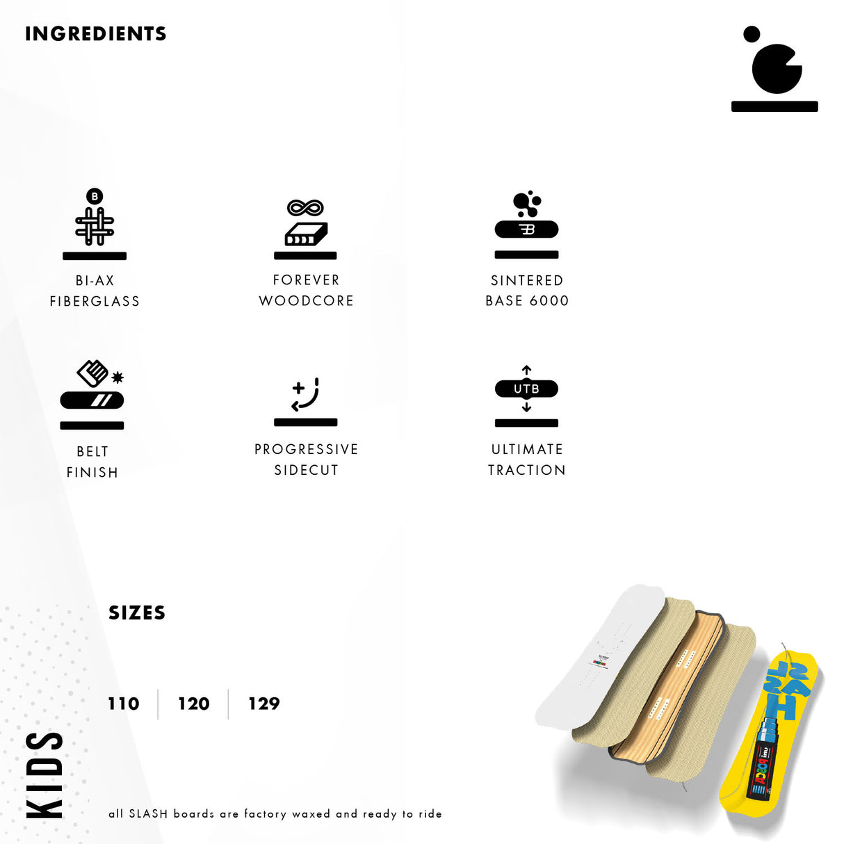 Slash by GiGi - Splash Twin Kids Snowboard
