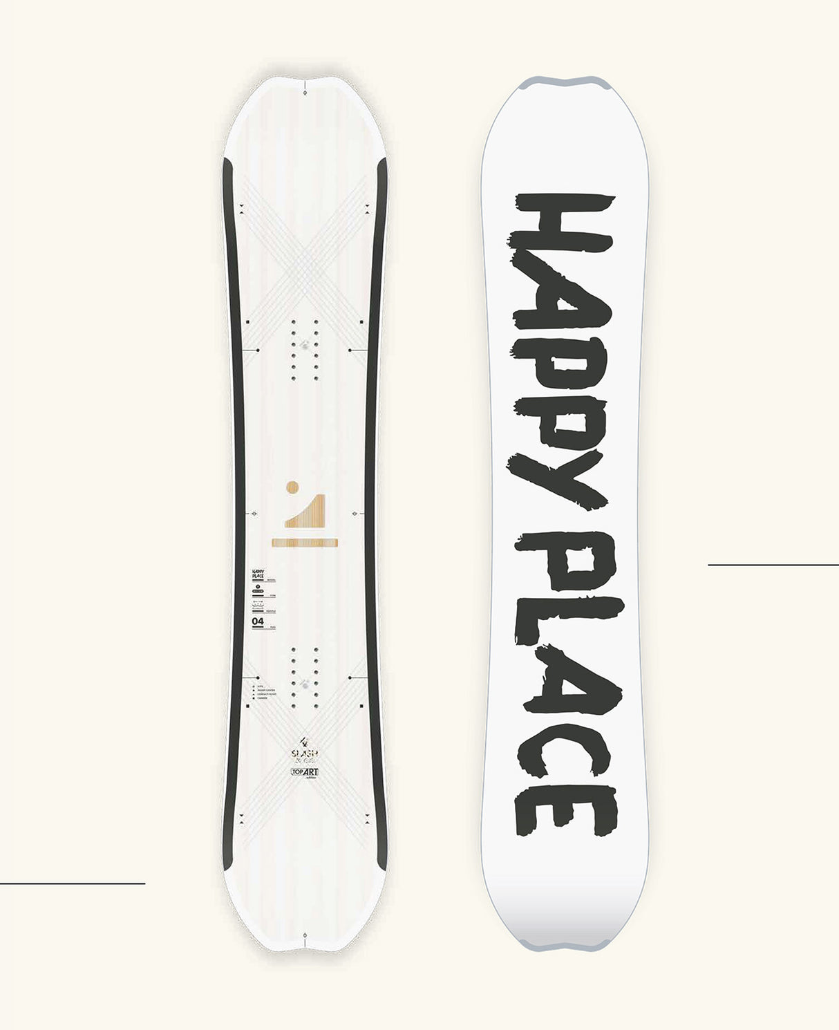 Slash by GiGi - Happy Place Snowboard - Blank (TopArt)