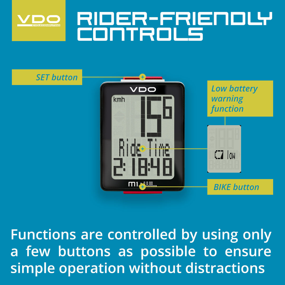 VDO Bicycle Computer M1.1 (Wireless) - ZEITBIKE