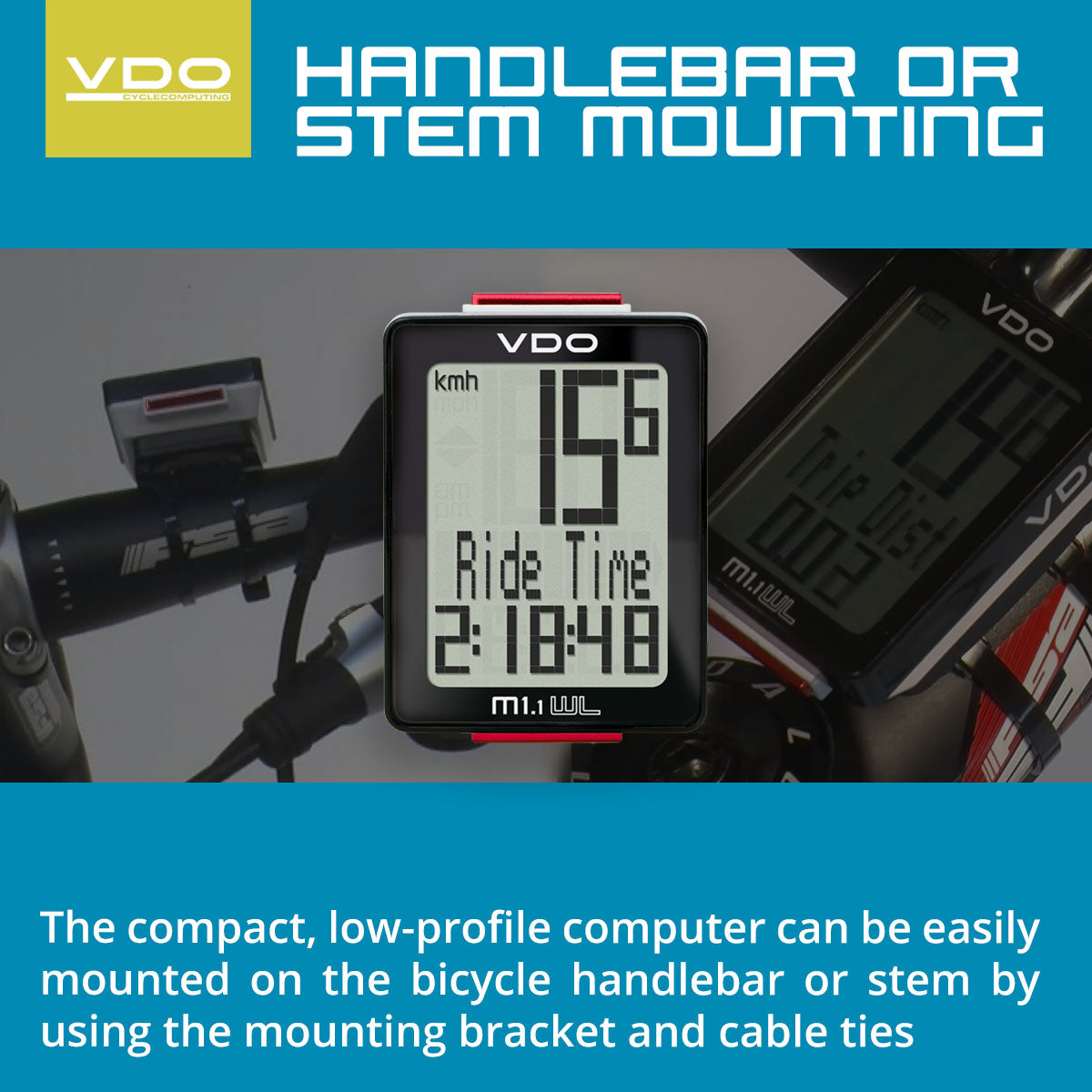 VDO Bicycle Computer M1.1 (Wireless) - ZEITBIKE