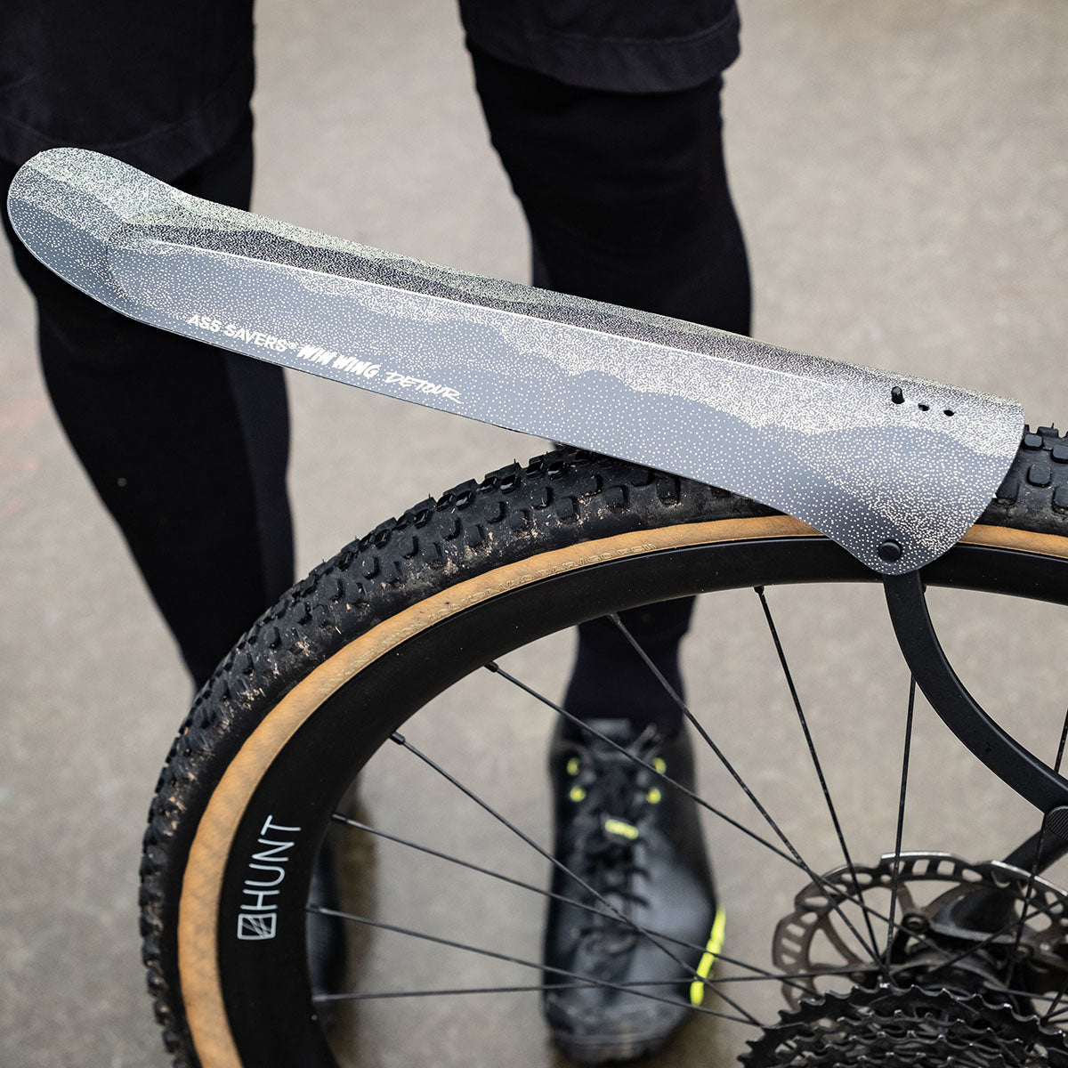 Ass Savers Win Wing 2 Gravel Rear Mudguard w/ Black Wishbone