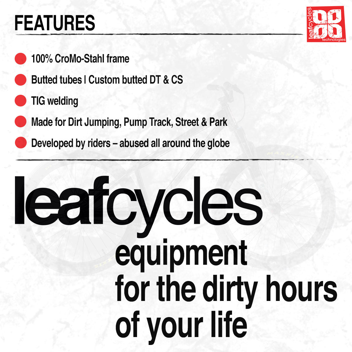 Leafcycles - Ruler Pro - Dirt Jump Bike - CroMo (2023)