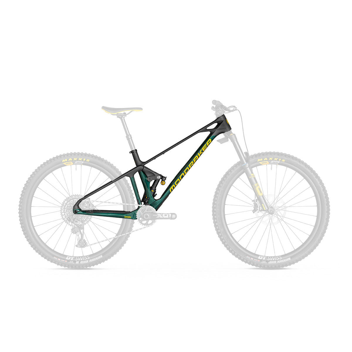 Mondraker - FOXY CARBON XR Frame Kit - Green-Carbon-Ohlins Yellow (Enduro)