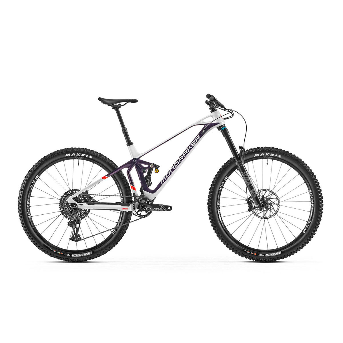 Mondraker - SUPERFOXY CARBON R Bike - Dirty White-Deep Purple-Flame Red (SUPER ENDURO)