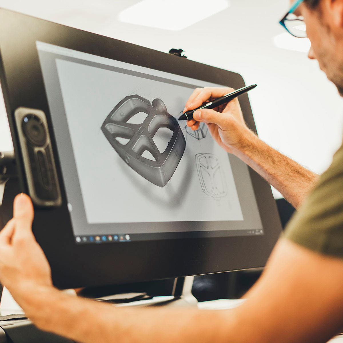 ONOFF - SHIELD V2 MTB PEDALS (Anthracite / Fuchsia / Blue)