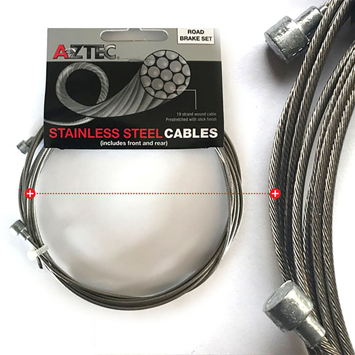 Aztec - Stainless Inner Wire Road Brake (Front + Rear) - Zeitbike