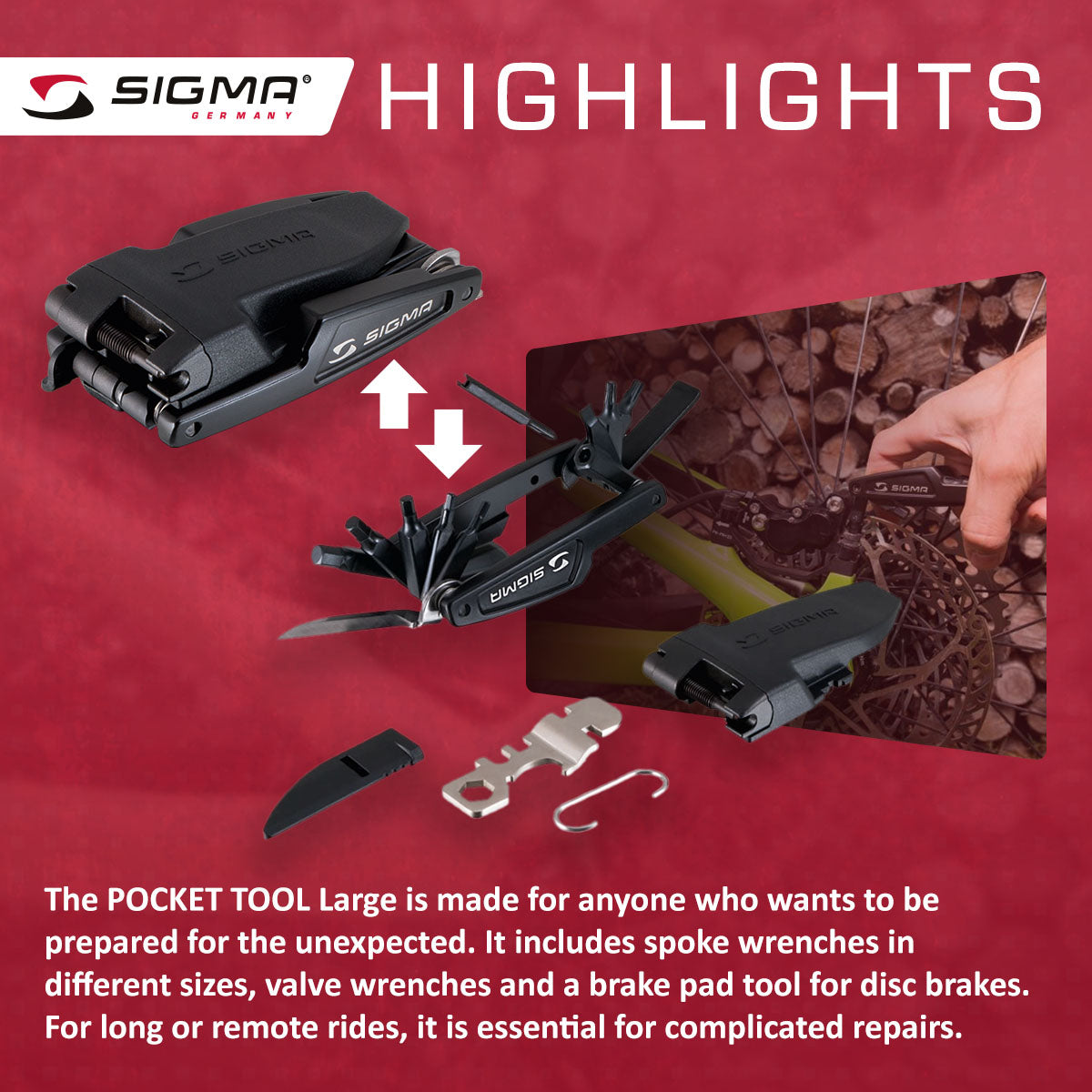 SIGMA Tools - POCKET TOOL LARGE - ZEITBIKE