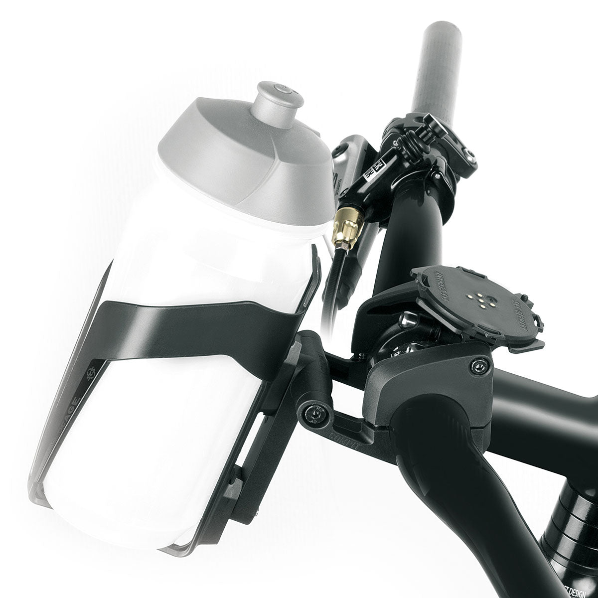 SKS - Bicycle Drinking Bottle Cage - COMPIT Adapter + VeloCage - Black