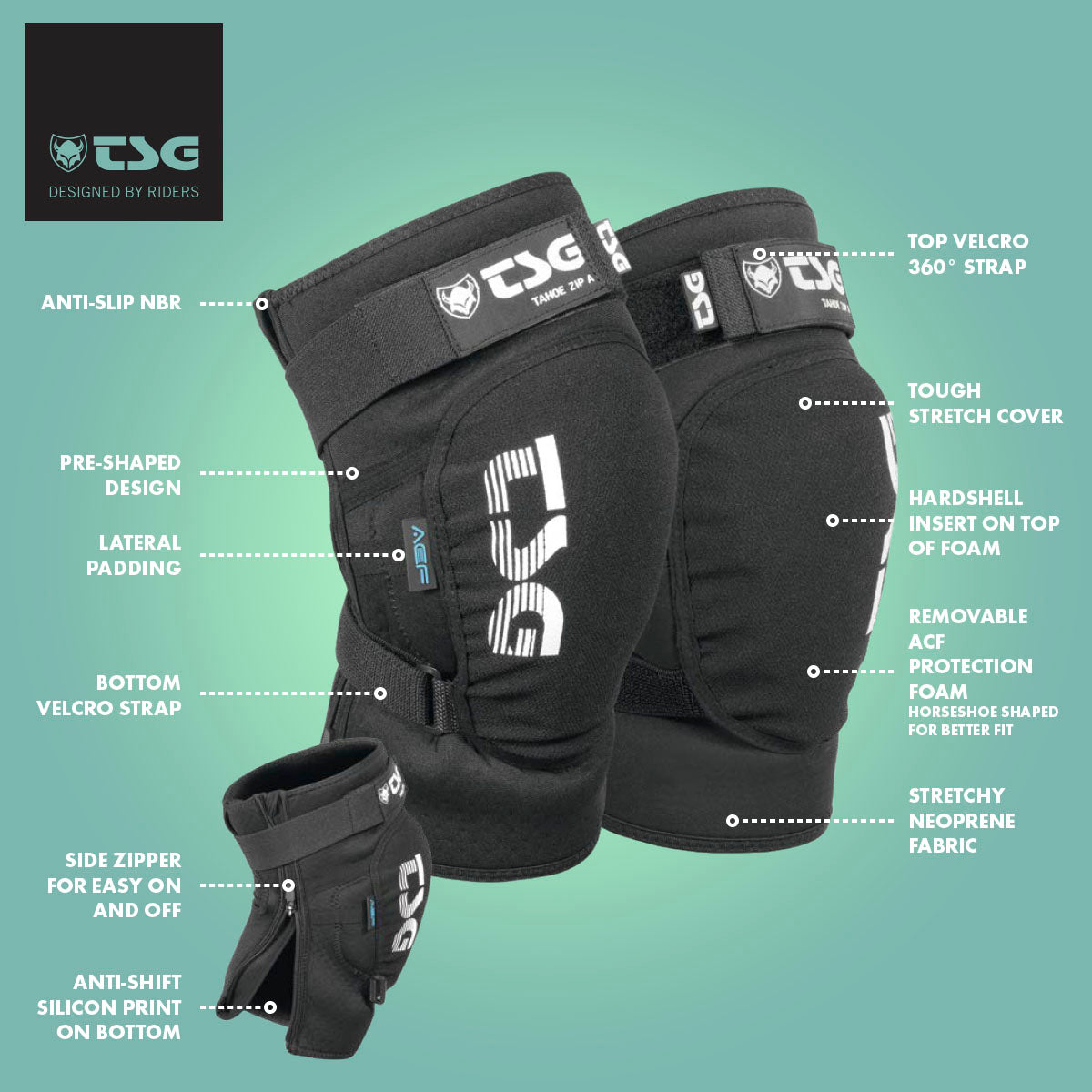 TSG - Kneeguard Tahoe Zip A