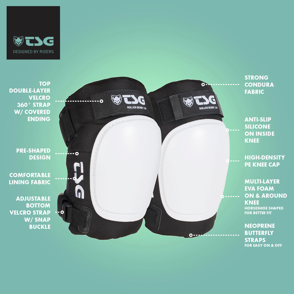TSG - Kneepad Roller Derby 3.0 - ZEITBIKE