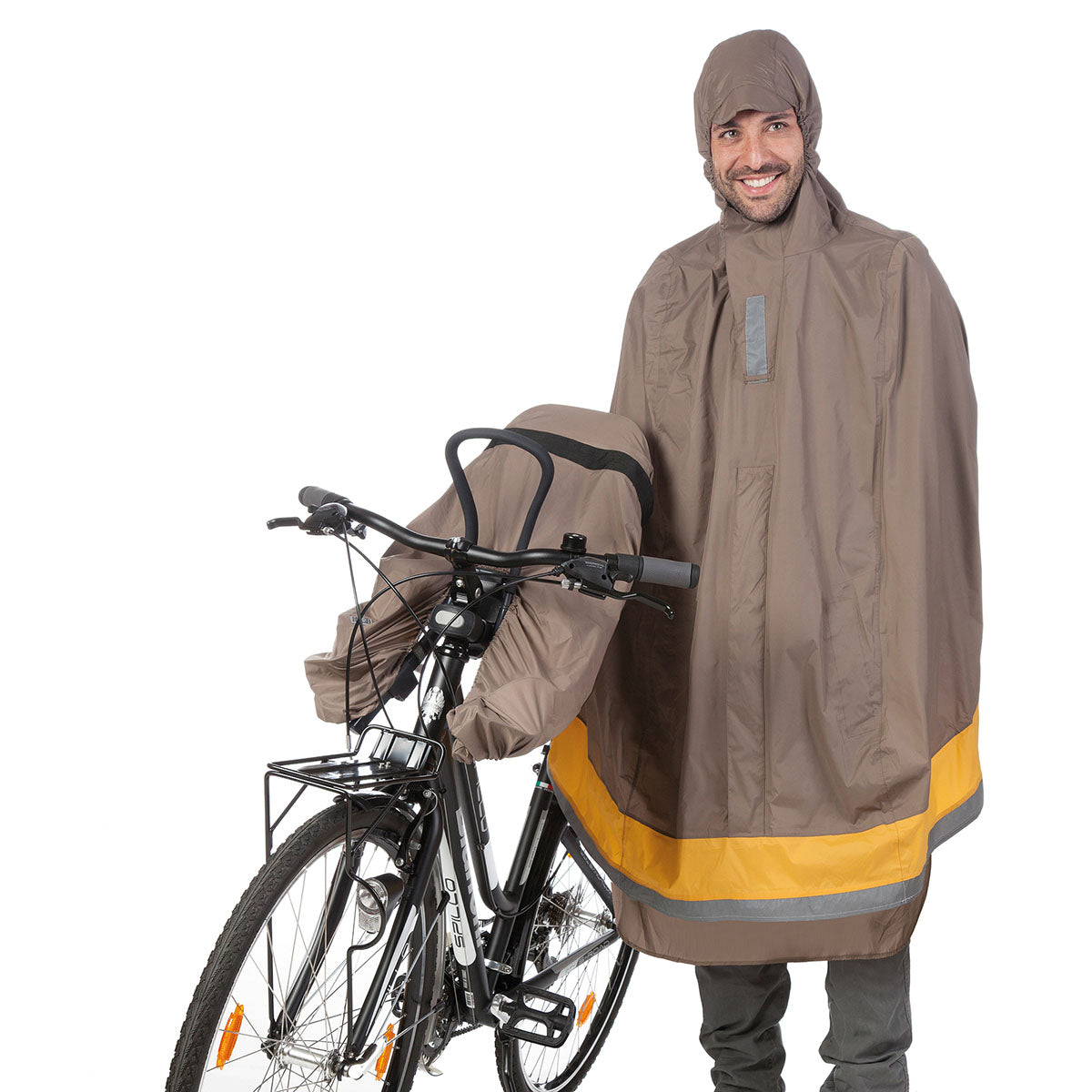 Tucano Urbano - Bicycle Rain Cape - GARIBALDINA OPOSSUM® - Dove–Grey