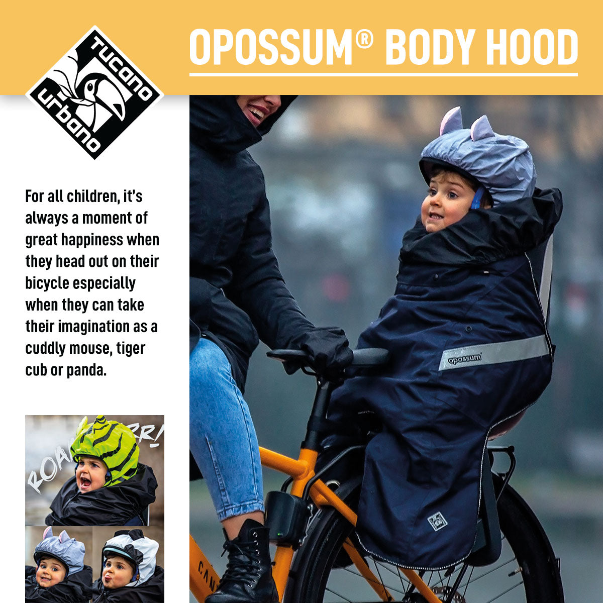 Tucano Urbano - Rainproof Cape - OPOSSUM® BODY HOOD ONLY