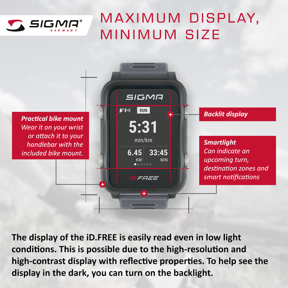 SIGMA Sports Watch - iD.FREE - ZEITBIKE