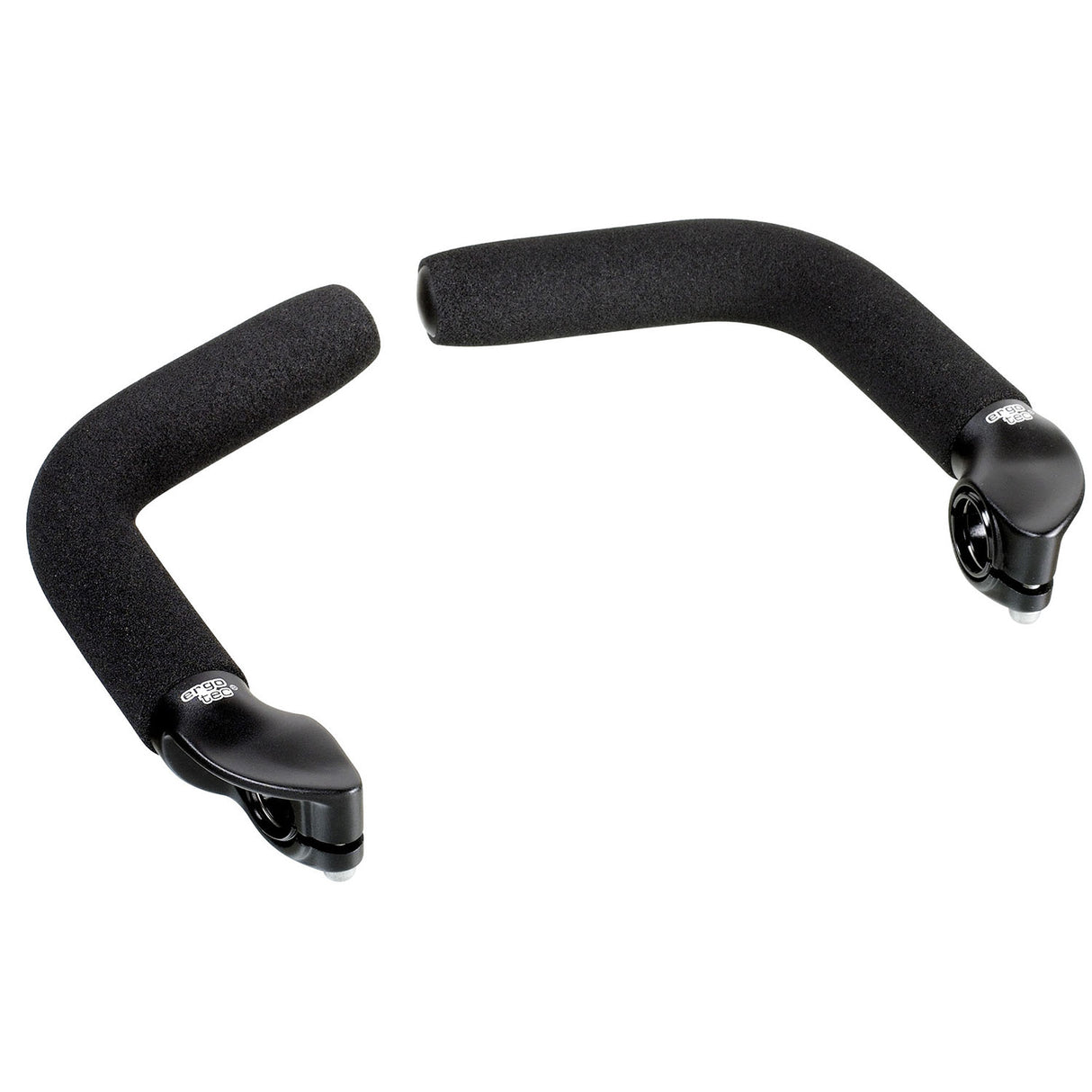 Ergotec Bar Ends EVO Touring (Size L, 15°/360° adjustable | Black Sandblasted/Black) - ZEITBIKE