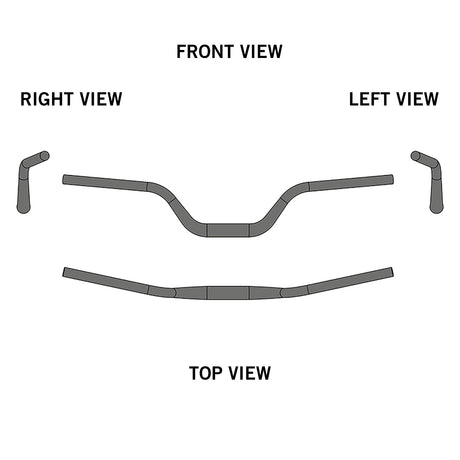 Ergotec Riser Bar 100 (31.8, GW780, GL205, GH100, 12° | Black Sandblasted) - ZEITBIKE