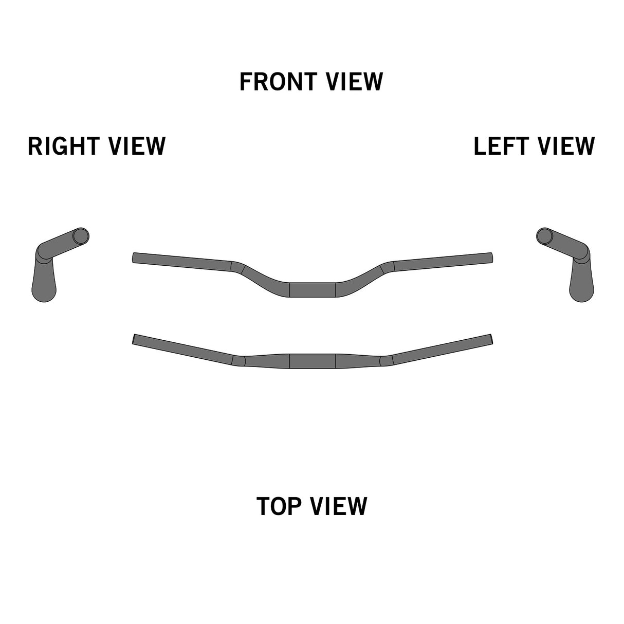 Ergotec Riser Bar 50 (31.8, GW780, GL220, GH50, 12° | Black Sandblasted) - ZEITBIKE