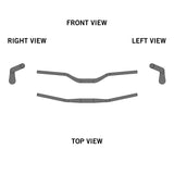 Ergotec Riser Bar 50 (31.8, GW780, GL220, GH50, 12° | Black Sandblasted) - ZEITBIKE