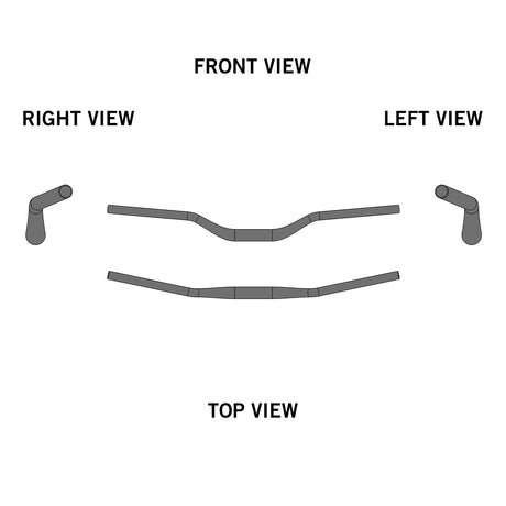 Ergotec Riser Bar 50 (31.8, GW780, GL220, GH50, 12° | Black Sandblasted) - ZEITBIKE