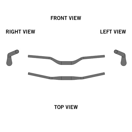 Ergotec Riser Bar 50 i (35.0, GW780, GL210, GH50, 12° | Black Sandblasted) - ZEITBIKE