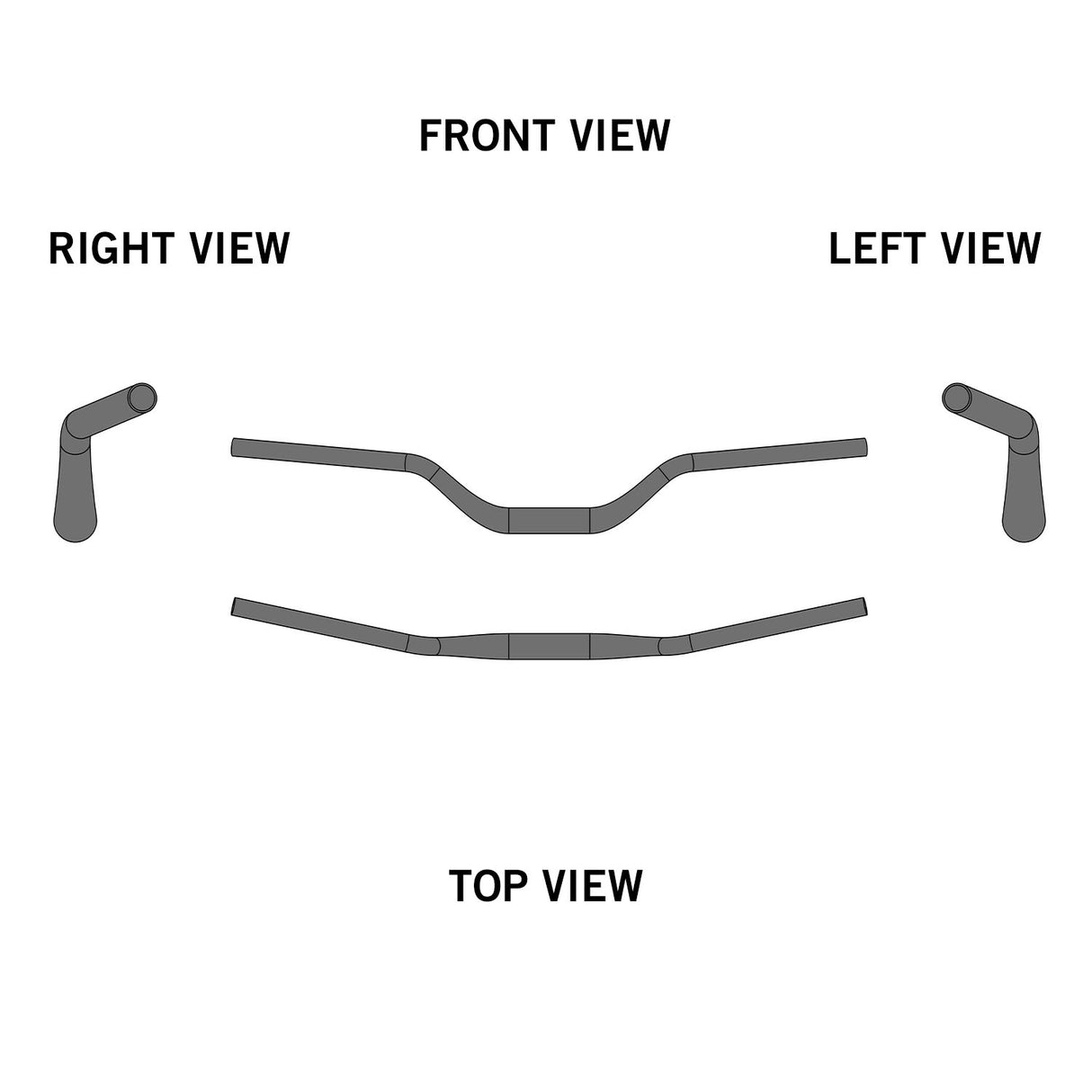 Ergotec Riser Bar 70 (31.8, GW780, GL220, GH70, 12° | Black Sandblasted) - ZEITBIKE