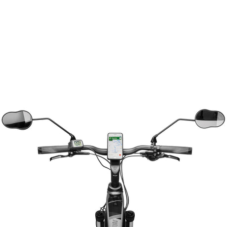 Ergotec Mirror M-99LV (Longarm, Big Mirror, Right-Side Installation | Black Sandblasted) - ZEITBIKE