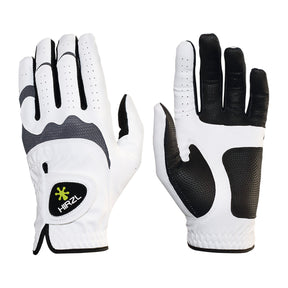 HIRZL Trust Hybrid - Golf Gloves - White / Black - ZEITBIKE