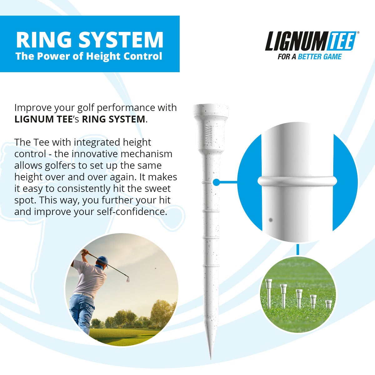Lignum Classic Golf Tees