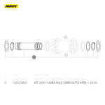 Mavic Deemax 29 Parts - Wheel Hub - Kit 20x110mm Axle QRM Auto MTB ( > 2019)