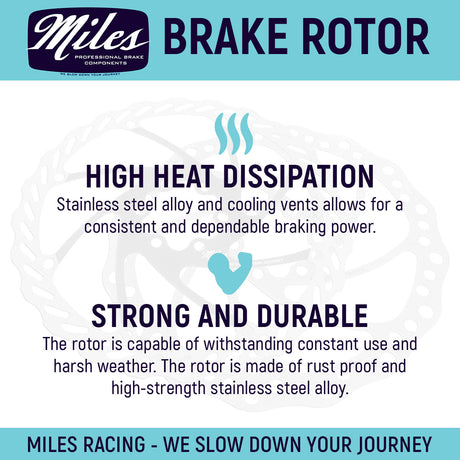 Miles Racing Stainless Rotors - 140mm/160mm/180mm/203mm - ZEITBIKE
