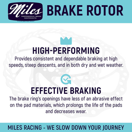 Miles Racing Stainless Rotors - 140mm/160mm/180mm/203mm - ZEITBIKE