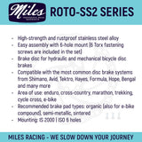 Miles Racing Stainless Rotors - 140mm/160mm/180mm/203mm