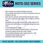 Miles Racing Stainless Rotors - 140mm/160mm/180mm/203mm