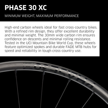 NEWMEN Front Wheel Phase 30 Light - 29" 28h FADE SP 6B 15x110 - XC - ZEITBIKE