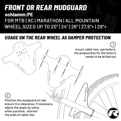 Riesel Design - Front Mudguard - SCHLAMM:PE - ZEITBIKE