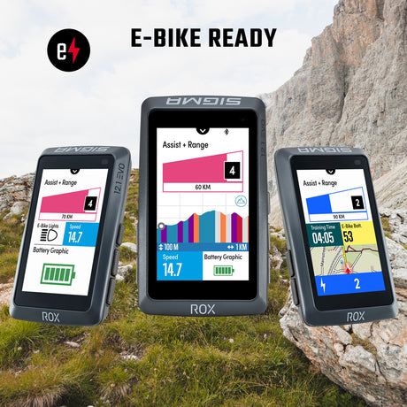 SIGMA GPS Bike Computer - ROX 12.1 EVO Sensor Set - Night Grey - ZEITBIKE