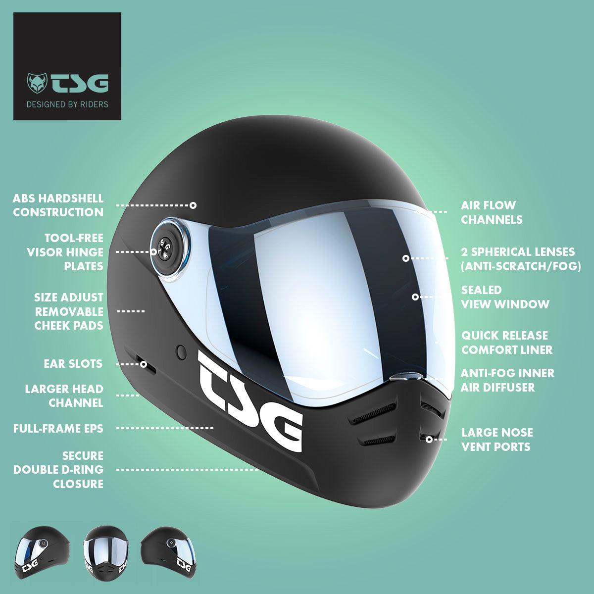downhill longboard helmet v motorcycle TSG Pass 2.0+bonus Visor Helmet Purple 56-57 cm