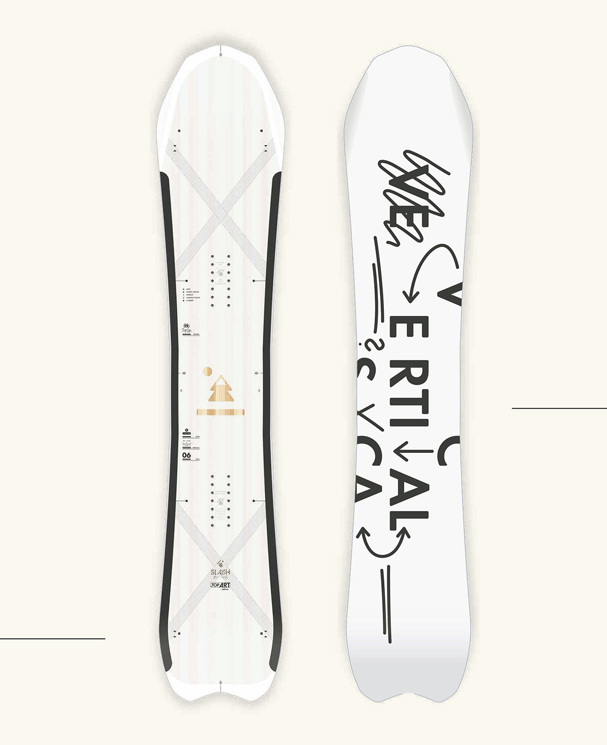 Slash by GiGi - Vertical Snowboard - Blank (TopArt) – ZEITBIKE Slash by GiGi - Vertical Snowboard - Blank (TopArt) – ZEITBIKE