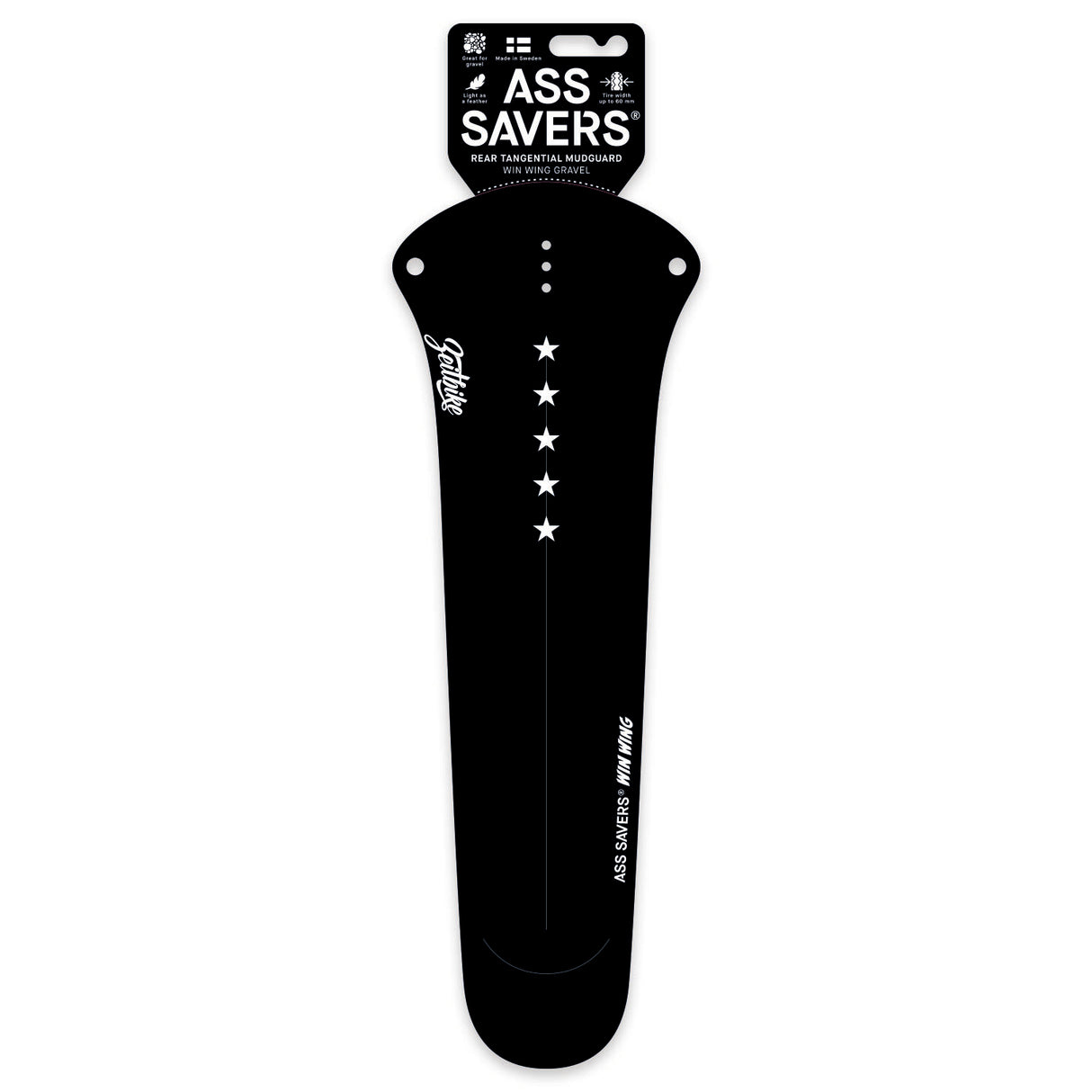 Ass Savers Win Wing 2 Gravel Rear Mudguard w/ Black Wishbone