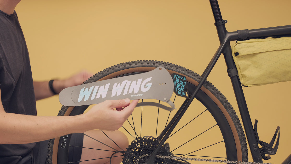 Ass Savers Win Wing 2 Gravel Rear Mudguard w/ Black Wishbone
